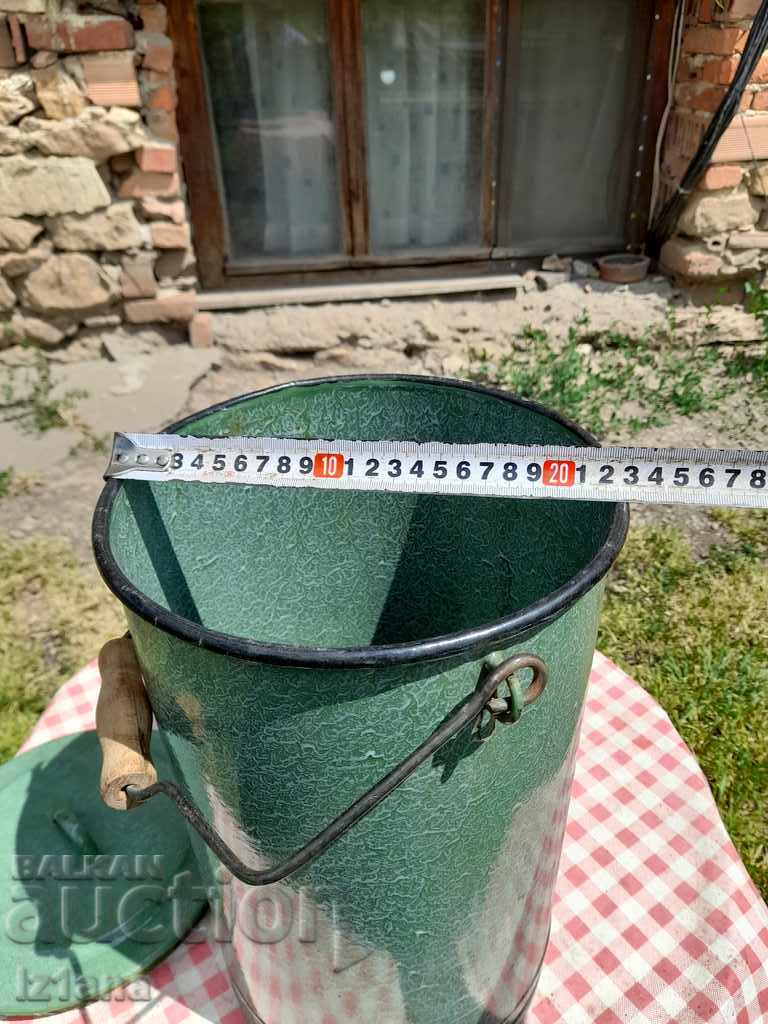 Old Enameled Bucket, Kotlenka - 7 Old Enameled Bucket, Kotlenka - 7
