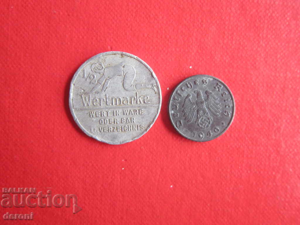 Antique token coin 3 Reich Coin with price 10.00 BGN | € 5.11