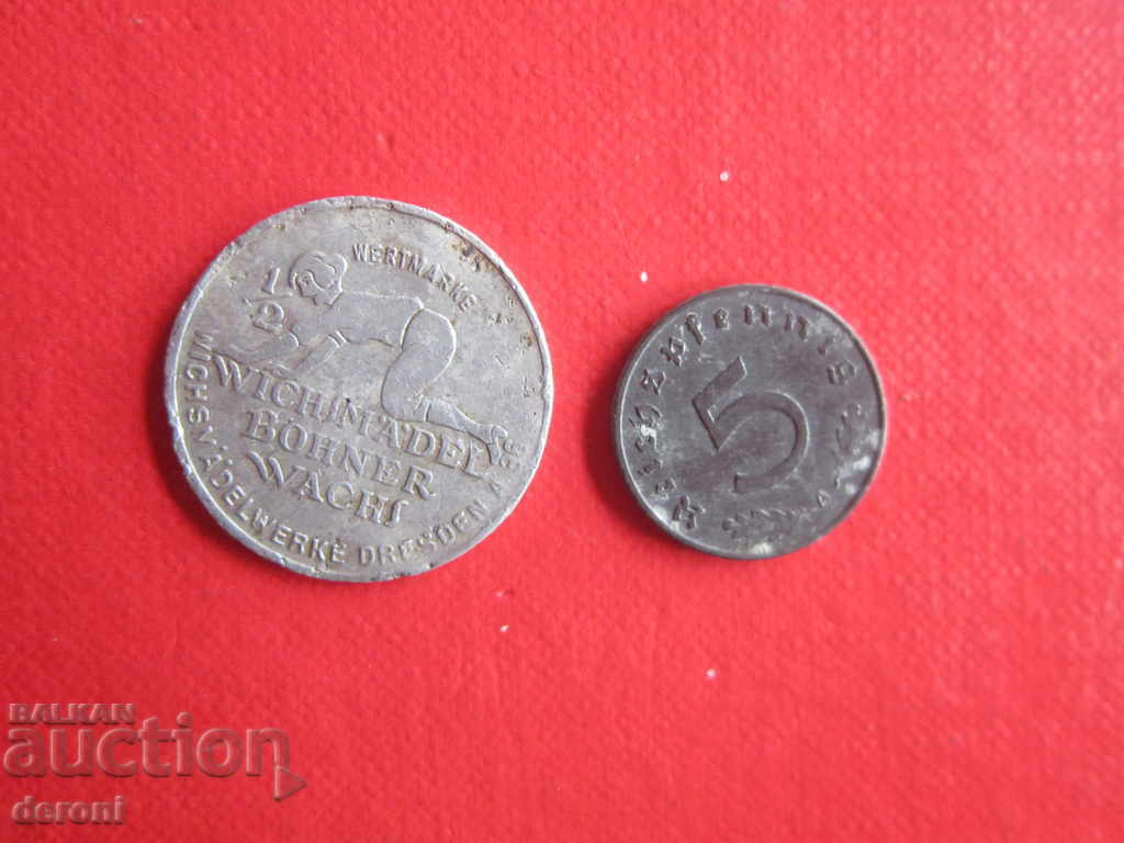 Auction  Antique token coin 3 Reich Coin