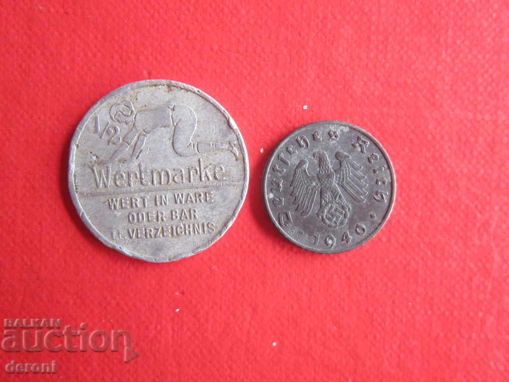 Monedă antică simbolică 3 monede Reich