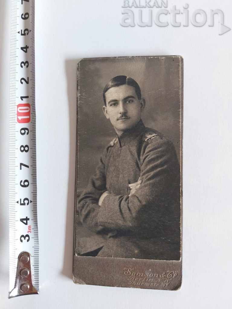 1917 WRITTEN BULGARIAN MILITARY BERLIN PHOTO CARDBOARD