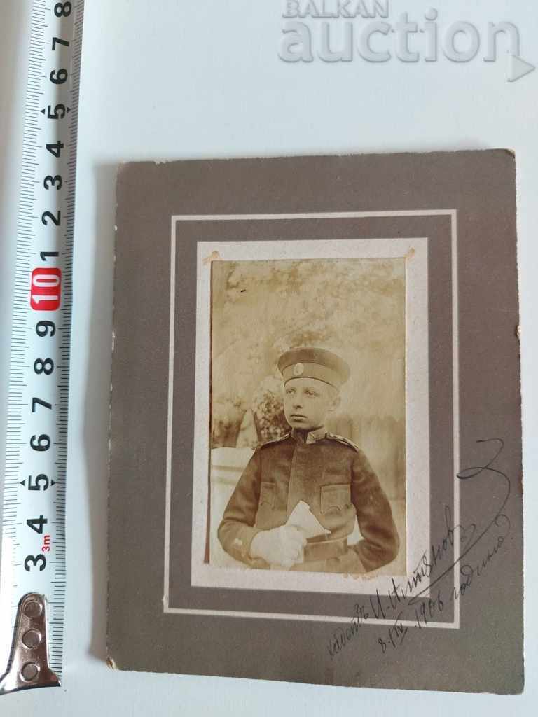 1906 CADET UNIFORM CAPS OLD PHOTO PHOTO CARDBOARD