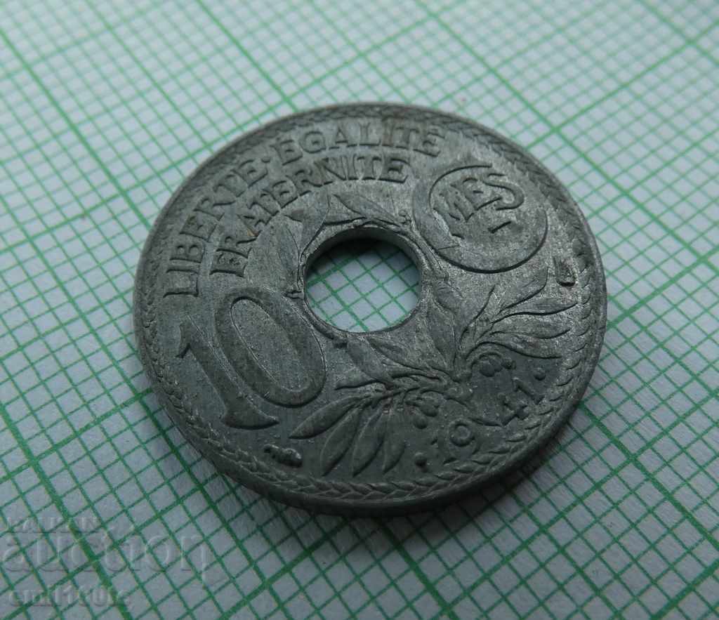 10 centimes 1941. France zinc with price 5.00 BGN | € 2.56
