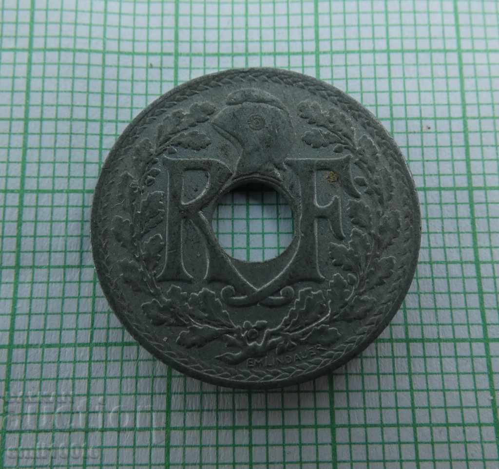 Delivery of 10 centimes 1941. France zinc