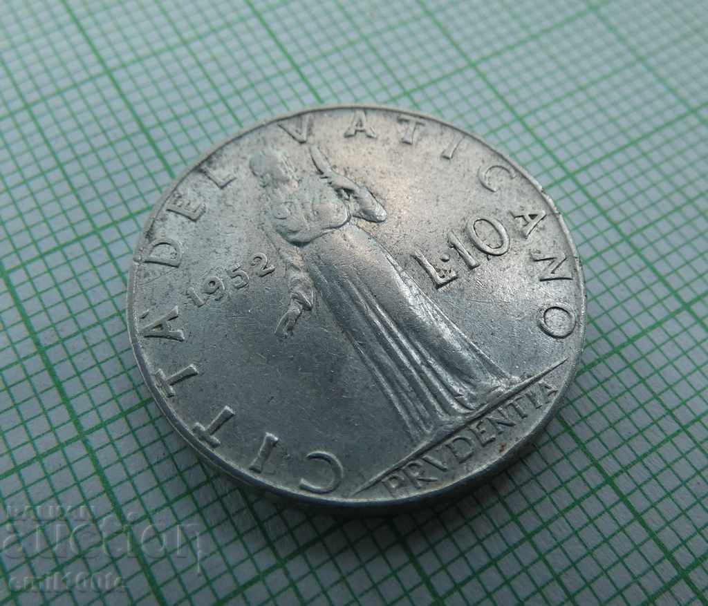 10 lira 1952. Vatican aluminum with price 6.00 BGN | € 3.07 10 lira 1952. Vatican aluminum with price 6.00 BGN | € 3.07