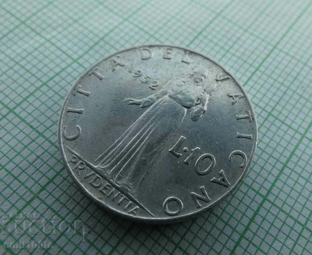 Auction 10 lira 1952. Vatican aluminum Auction 10 lira 1952. Vatican aluminum