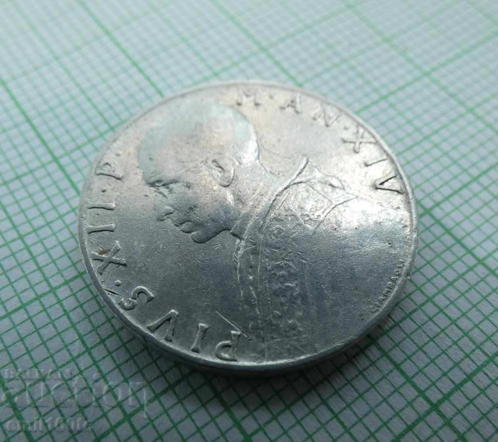 10 lira 1952. Vatican aluminum - 5 10 lira 1952. Vatican aluminum - 5