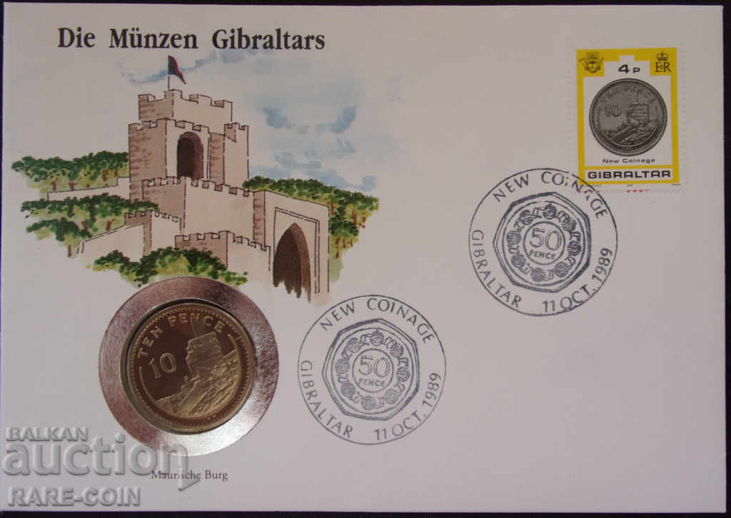 RS (27)  Гибралтар  NUMISBRIEF 1989 UNC PROOF Rare