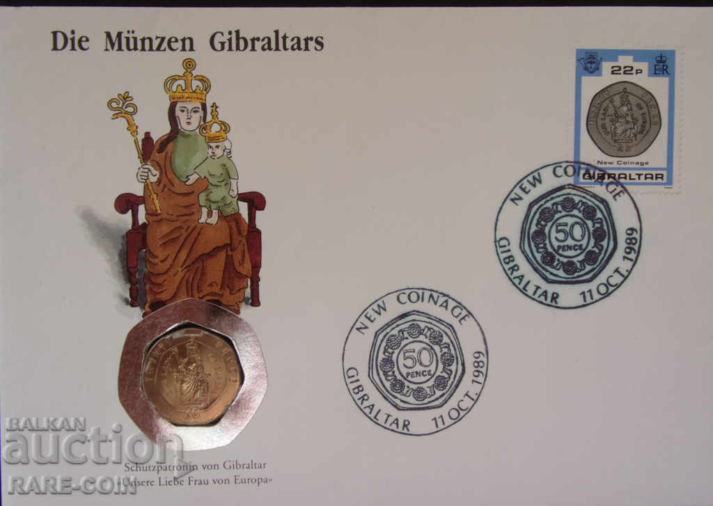 RS (27) Gibraltar NUMISBRIEF 1989 UNC PROOF Rare