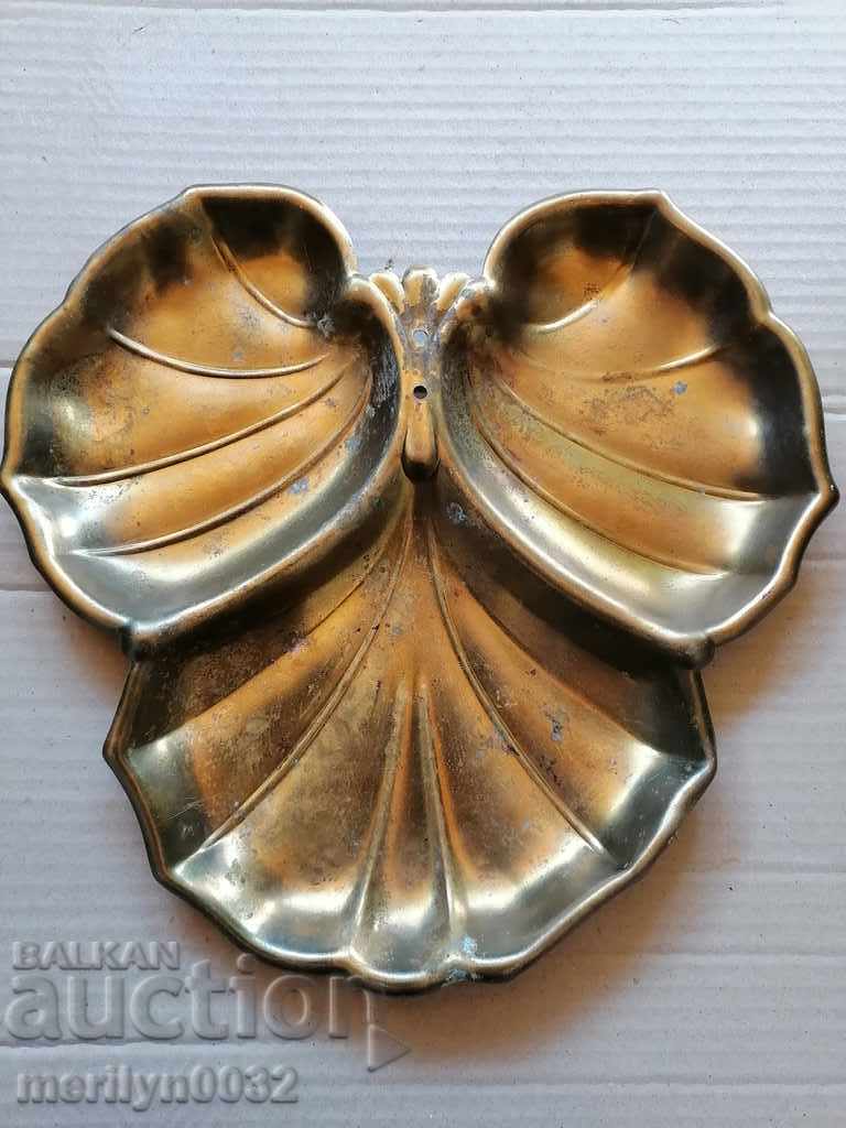 Auction Brass plate for nuts art Deco tray bowl set Auction Brass plate for nuts art Deco tray bowl set