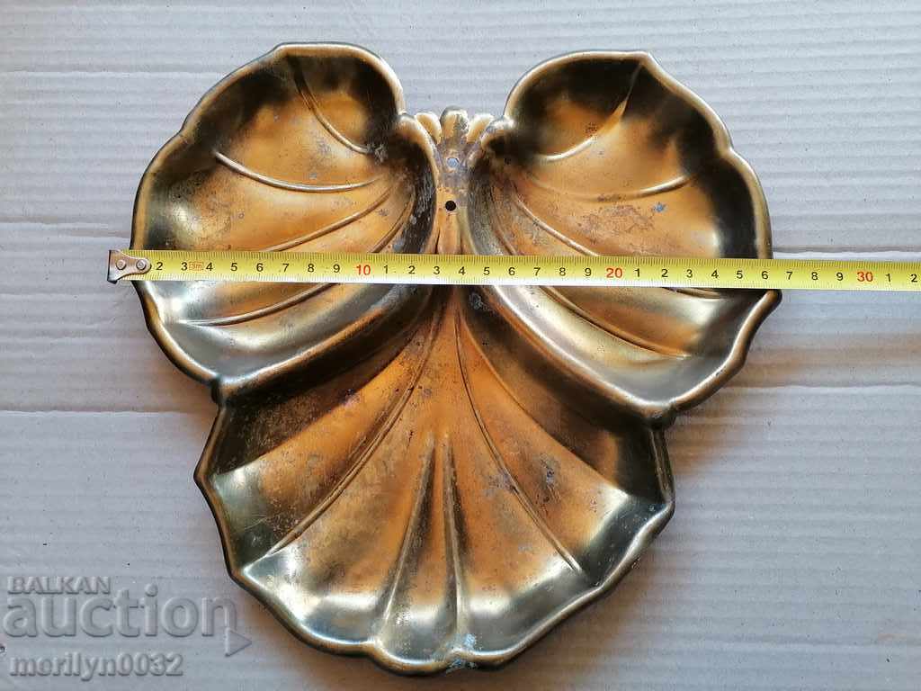 Brass plate for nuts art Deco tray bowl set - 5 Brass plate for nuts art Deco tray bowl set - 5