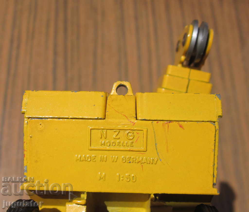 old German metal toy model truck crane NZG 1:50 - 6 old German metal toy model truck crane NZG 1:50 - 6