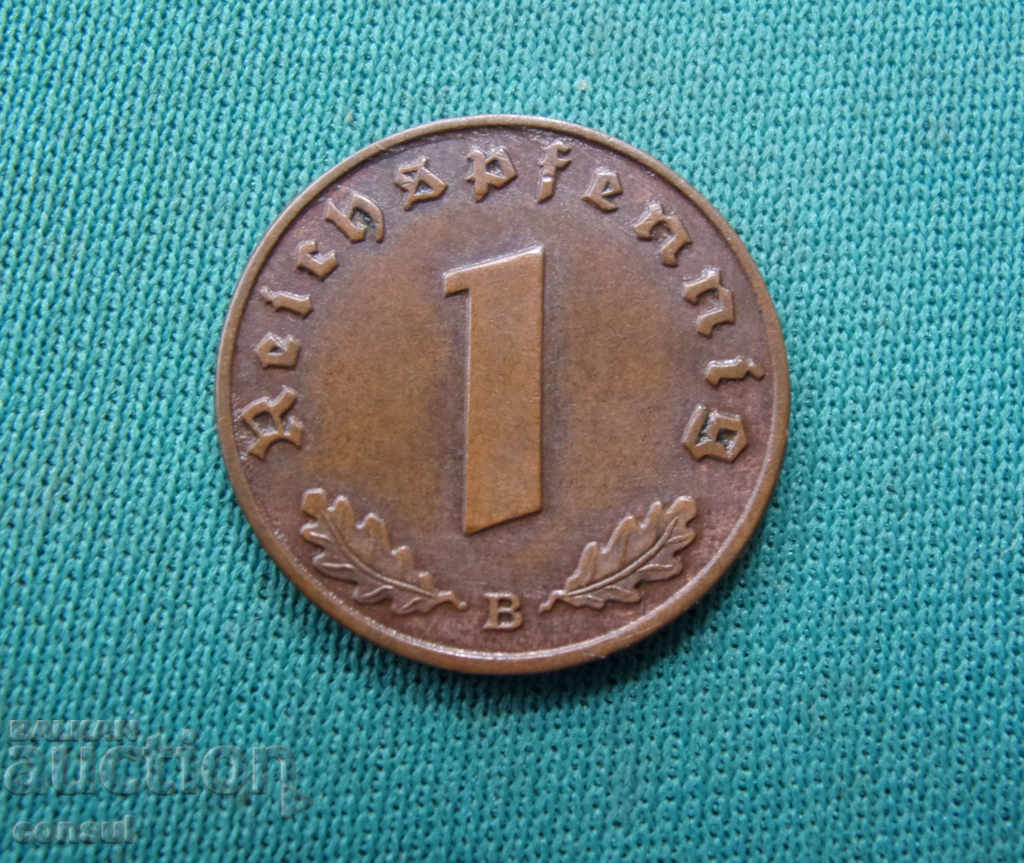 Germania III Reich 1 Pfennig 1939 În Rare cu preț € 2.56 | 5.01 BGN Germania III Reich 1 Pfennig 1939 În Rare cu preț € 2.56 | 5.01 BGN