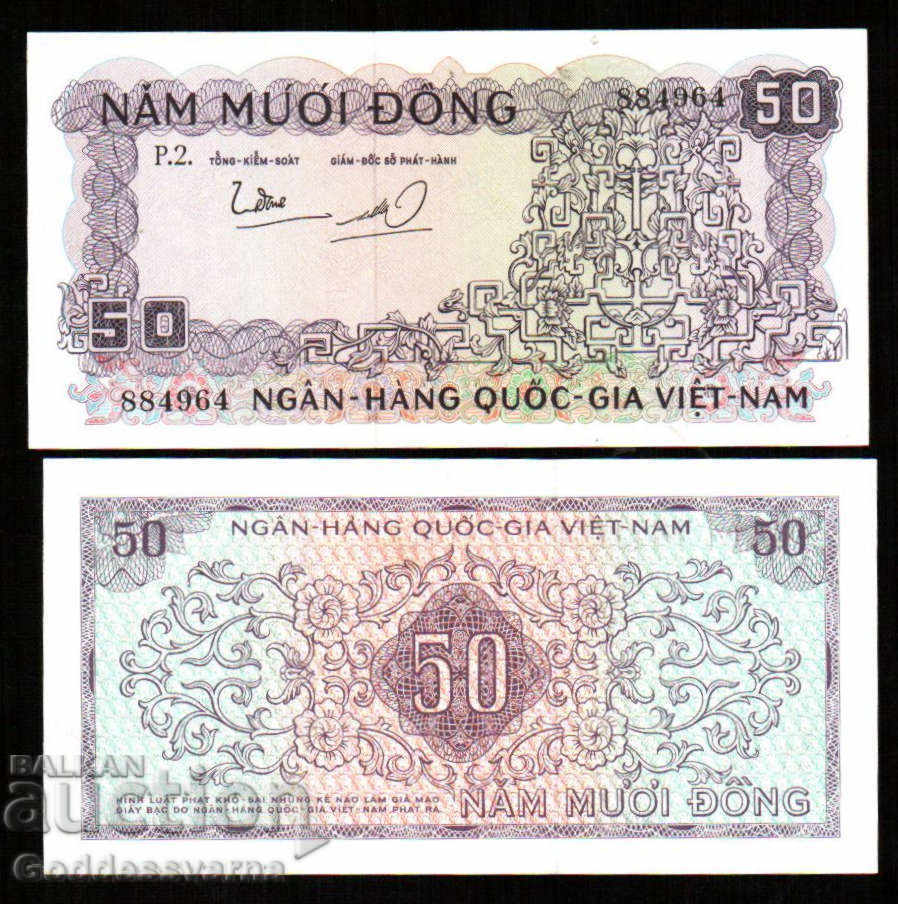 Vietnam South 50 Dong 1966 Pick 17a Unc ref 4964