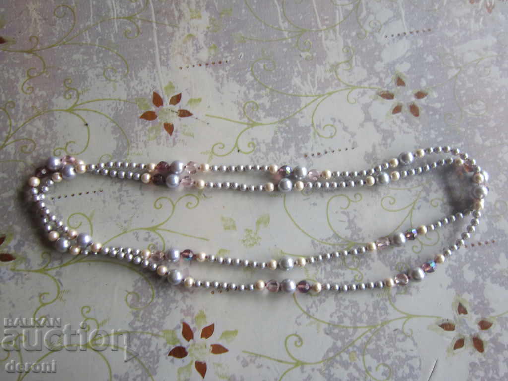 Great necklace necklace stones and pearls - 5