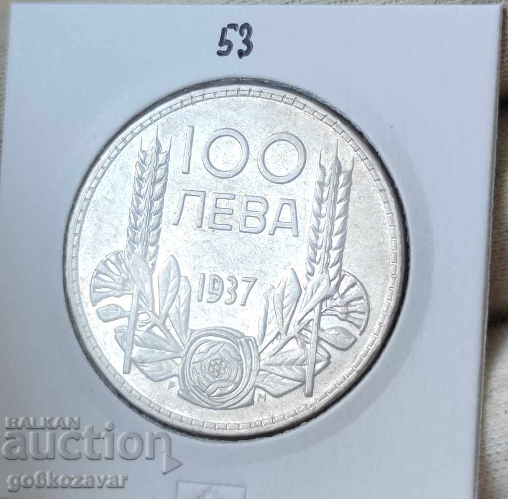 Bulgaria 100 BGN 1937 Silver. Top!