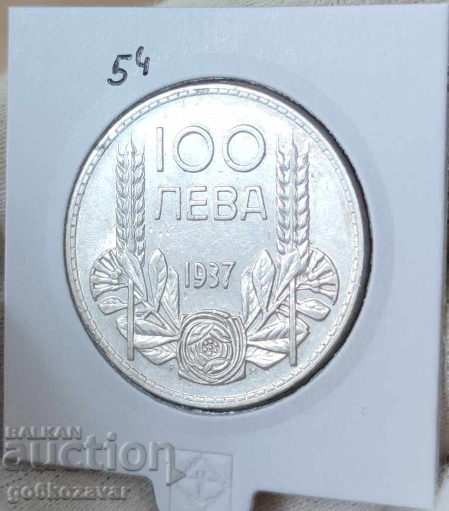 Bulgaria 100 BGN 1937 Silver. Bulgaria 100 BGN 1937 Silver.