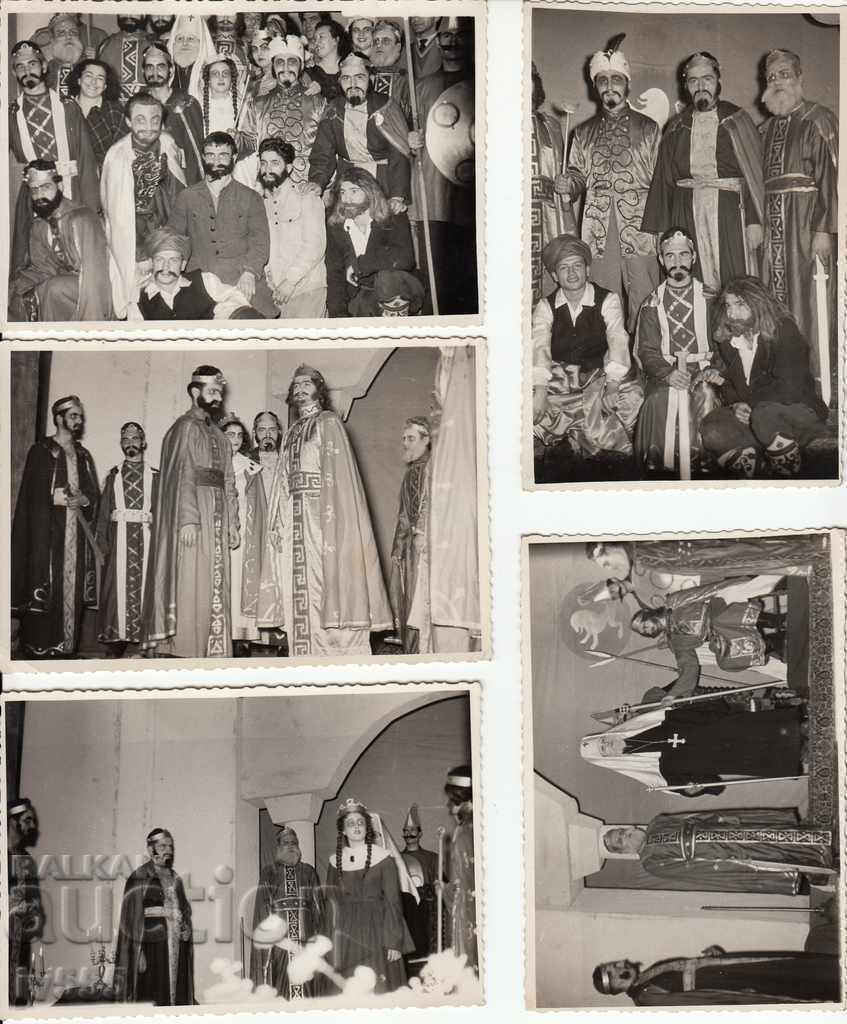 I AM SELLING 5 PIECES OF OLD PHOTOS OF THE THEATRIC TROUP-KARLOVO 1940