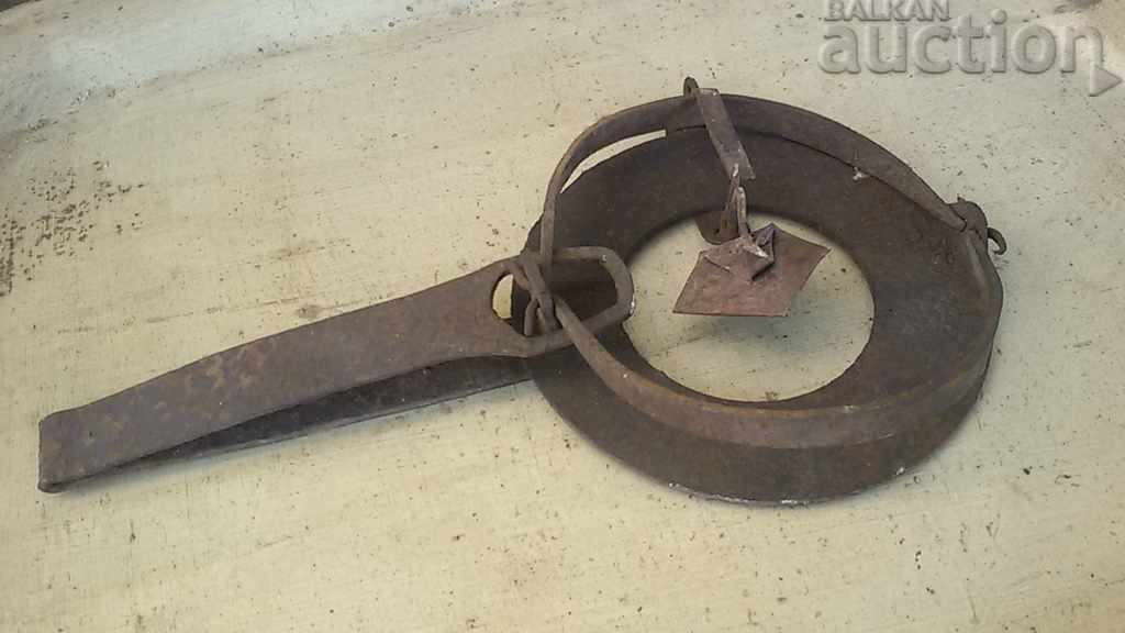 old forged trap for beaded golden ferrets WORKING - 6 old forged trap for beaded golden ferrets WORKING - 6