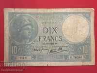 France 10 francs 1940 Pick 73d Ref 8596