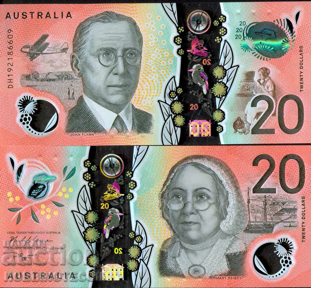 AUSTRALIA AUSTRALIA 20 $ ediția 2019 NOU POLIMER UNC
