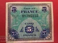 France French Allied Military 5 Francs 1944 Pick 115 Re 5155
