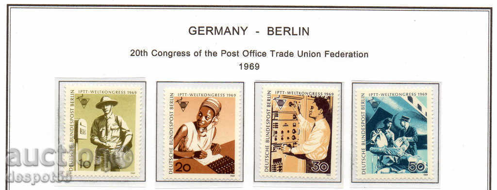 1969. Berlin. 20-lea Congres Mondial al lucrătorilor poștali