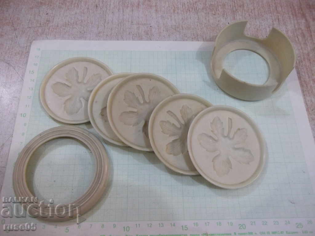 Set of 5 pcs. coasters / plates / for Soviet cups with price 5.00 BGN | € 2.56 Set of 5 pcs. coasters / plates / for Soviet cups with price 5.00 BGN | € 2.56