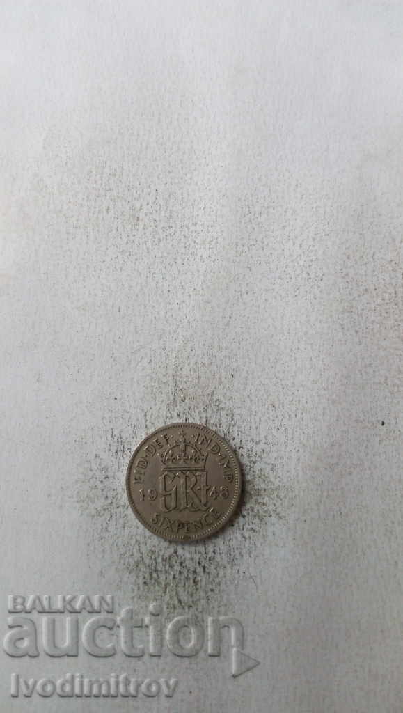 Great Britain 6 pence 1948