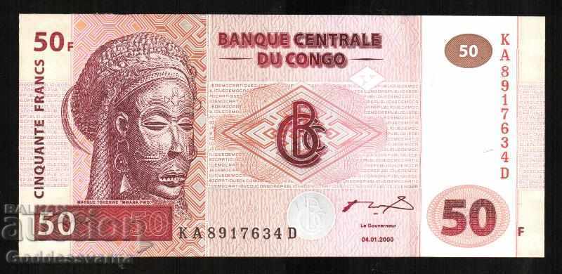 Republica Democrată Congo 50 franci 2000 Pick 91 Ref 7634 Unc
