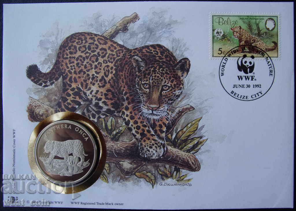 Belize NUMISBRIEFE Jaguar 1986 PROOF UNC