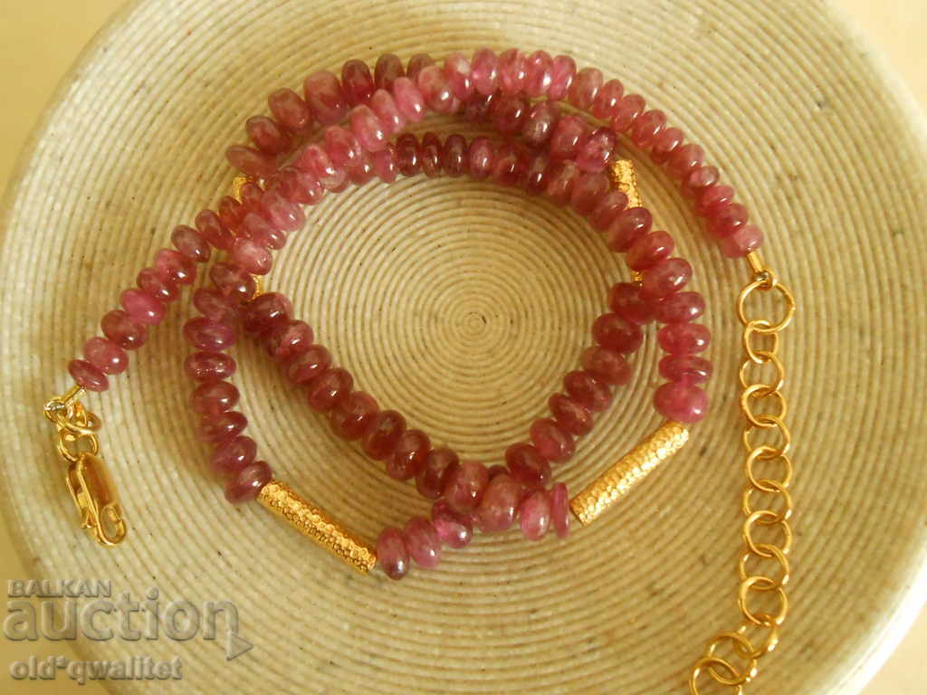 Necklace / necklace / jewelry, clasp: Silver 925, est. Rubelitis - 5