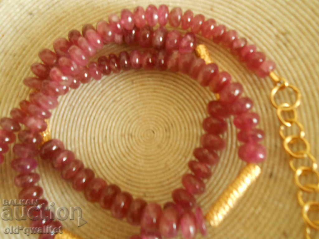 Necklace / necklace / jewelry, clasp: Silver 925, est. Rubelitis - 6