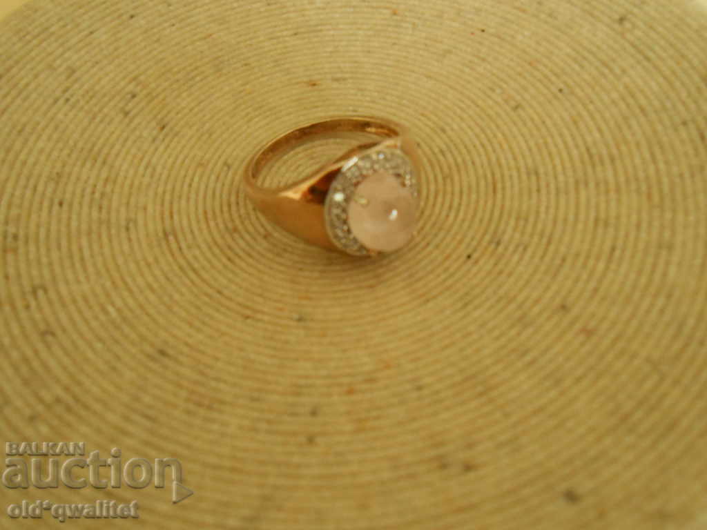 Delivery of Ring - silver, Morganite and white Topaz, Silver 925 Delivery of Ring - silver, Morganite and white Topaz, Silver 925