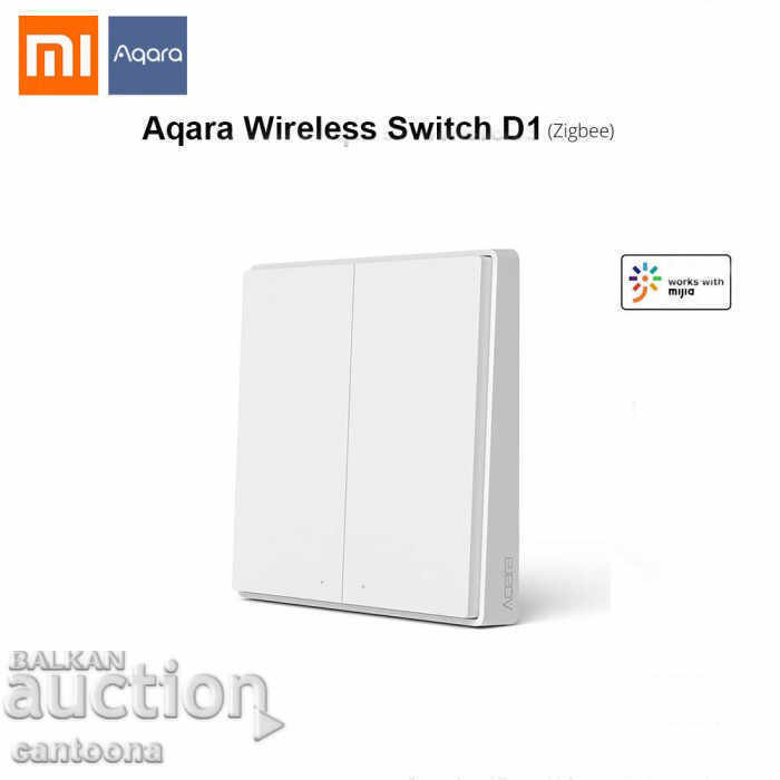 Cheie wireless cu 2 butoane, Aqara Smart Wall Zigbee