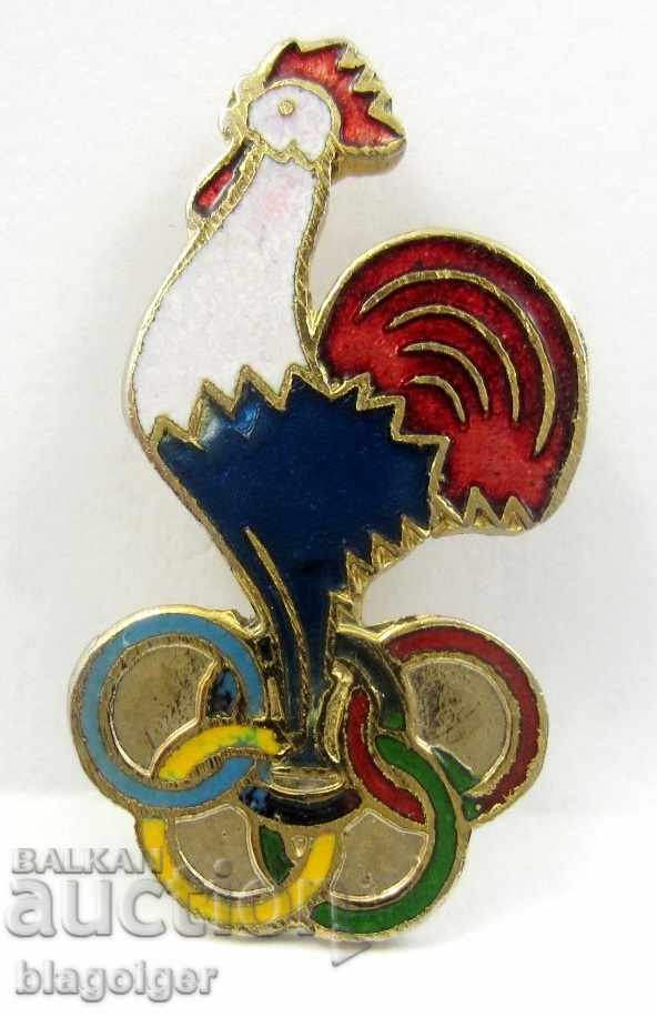 OLYMPIC BADGE-KNOCK FRANCE-EMAIL-OLYMPICS-ROOTS-ROOSTER