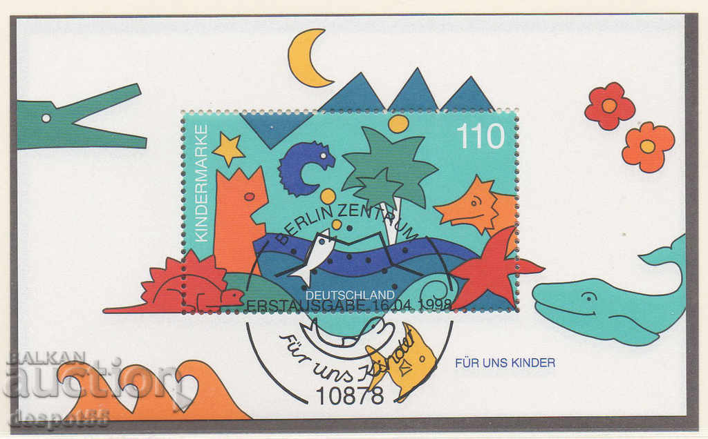 1998. Germania. timbre poștale pentru copii. Bloc.