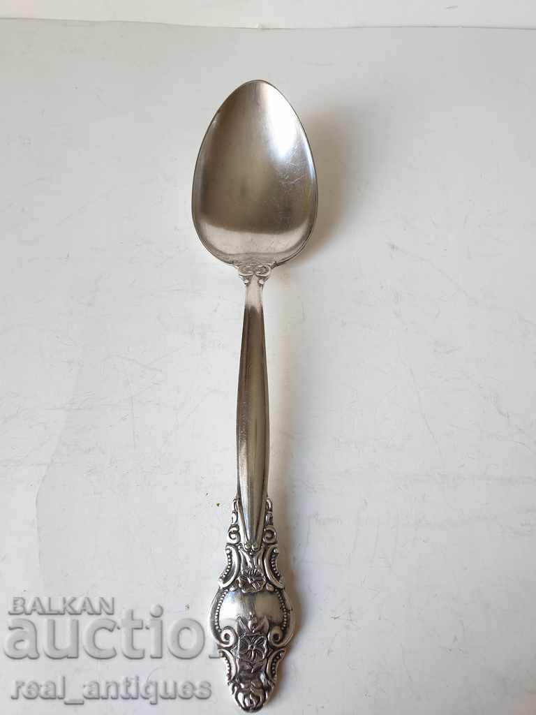 Large silver-plated spoon