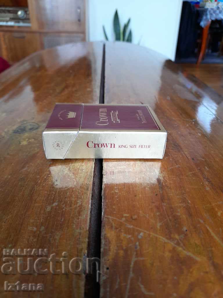 Old box of Crown cigarettes with price 5.00 BGN | € 2.56