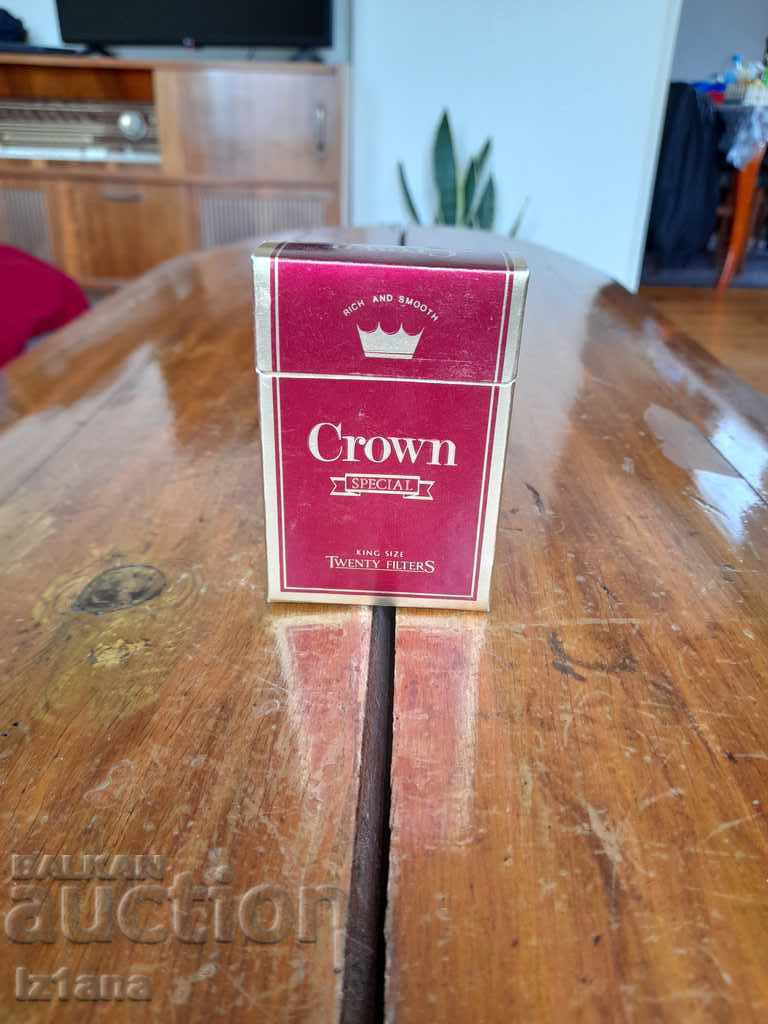 Old box of Crown cigarettes