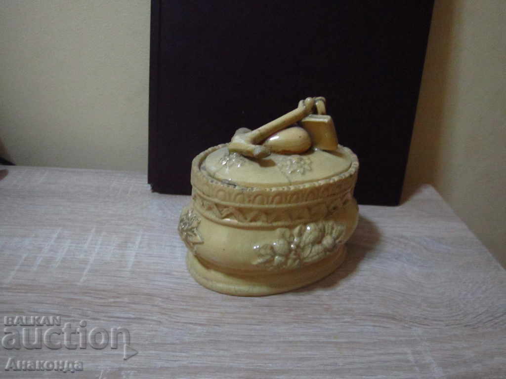 19th Century Retro Jewelry box Sugar bowl - 10 - 13 - 8 cm
