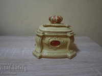 19th Century Retro Jewelry box Sugar bowl 12 -12 -7 cm ENGLAND