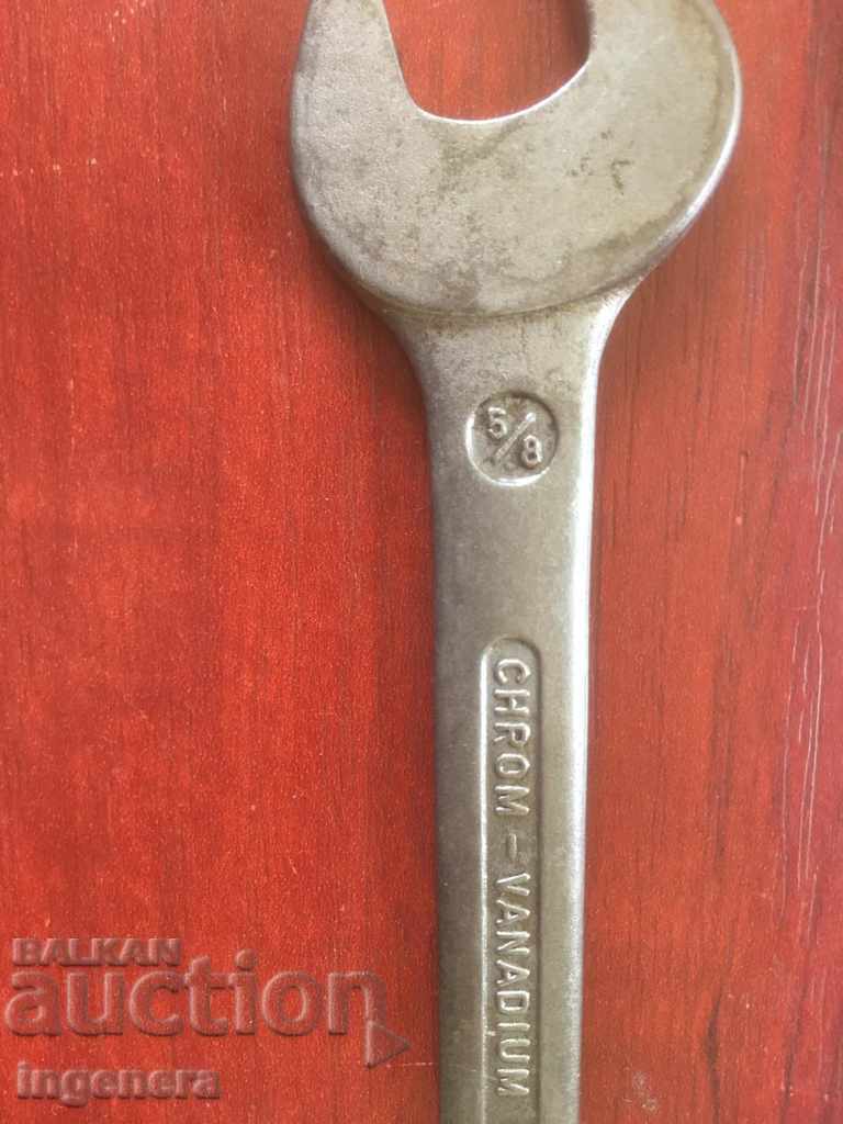 WRENCH BRAND TOOL 1 / 2-5 / 8 W. GERMANY with price 6.00 BGN | € 3.07 WRENCH BRAND TOOL 1 / 2-5 / 8 W. GERMANY with price 6.00 BGN | € 3.07