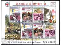 Ștampile de marcă frunze mici Crucea Roșie 2002 Coreea de Nord