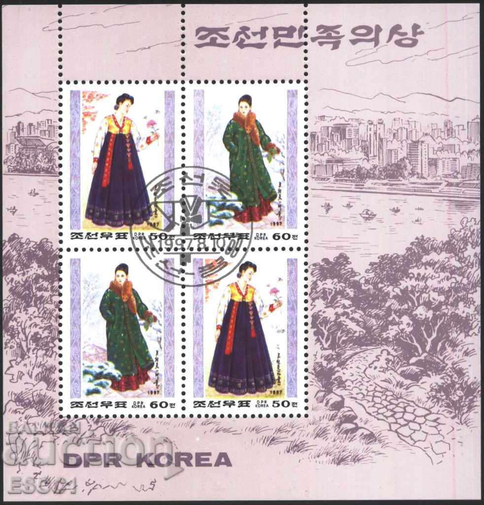 Branded small leaf Folklore Costumes 1997 North Korea