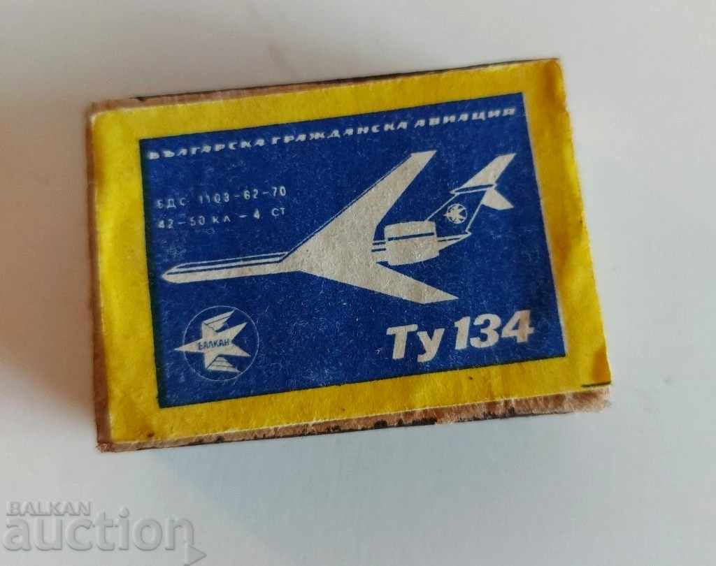 SOC MATCH TU 134 BALKAN AIRLINES EMPTY BOX SOCA