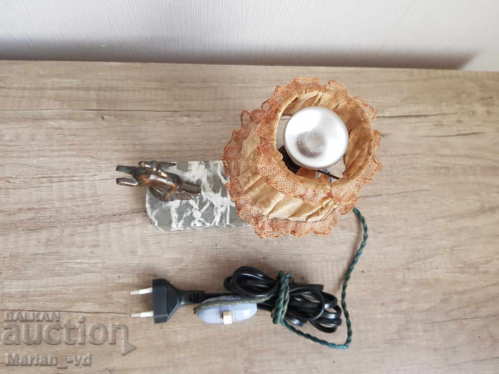 Old small marble and bronze night lamp with price 50.00 BGN | € 25.56 Old small marble and bronze night lamp with price 50.00 BGN | € 25.56