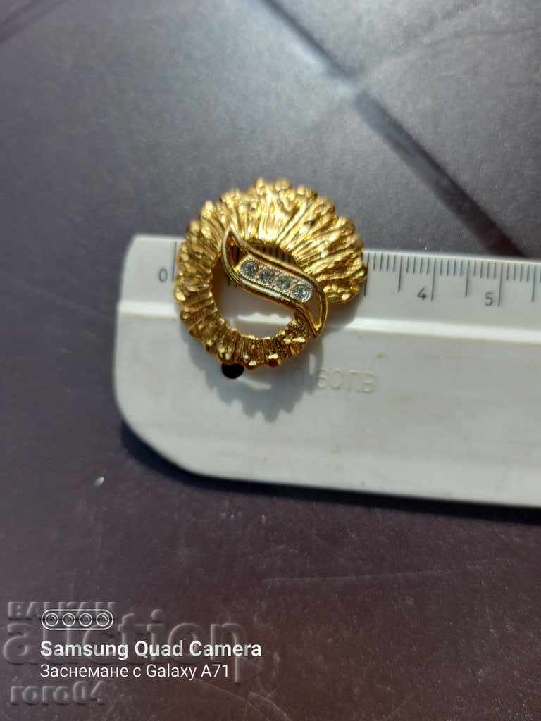BROOCH - STONES - GOLD - 6 BROOCH - STONES - GOLD - 6