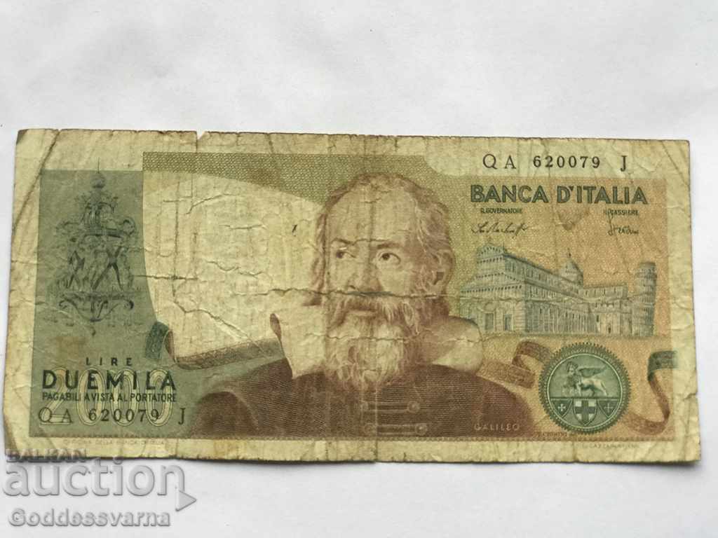 Italy 2000 lire 1976 Pick 103 Ref 0079