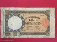 Italia 50 lire 1939 rare Pick 54
